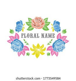floral frame for your text template.
