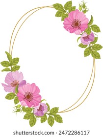 marcos florales con hermosas rosas silvestres, marcos de boda, saludos, diseños de estampado y Anuncios