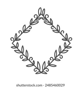 Bordes de marcos florales, guirnaldas Línea de moda, estilo de arte de línea, Elementos de diseño dibujados a mano, Diseño plano moderno aislado sobre fondo blanco, Ilustración vectorial EPS 10