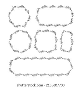 floral frames for card decoration illustration