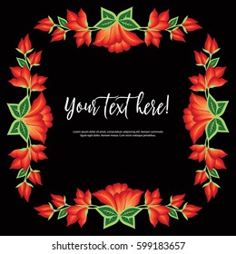 Floral Frames - Mexican Embroidery Style