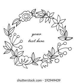 Floral Frames Outline Stock Vector (Royalty Free) 192949439 | Shutterstock