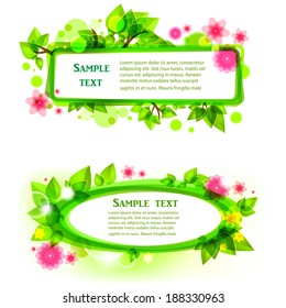 Floral floral frames with place for text