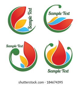 floral frames and stickers for your text, vector collection