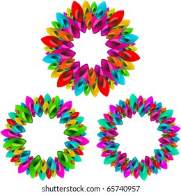Floral frames. Vector illustration.