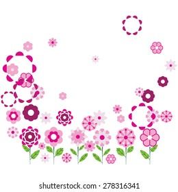 Floral Frame.Vector illustration
