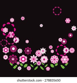 Floral Frame.Vector illustration