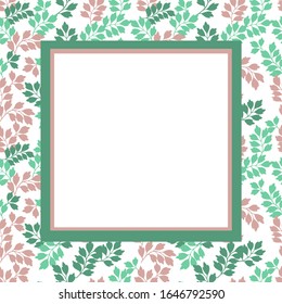 Floral frame.Vector illustration. Place for your text. Perfect for greetings, invitations, announcement, web design.