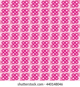 Floral fun pattern with pink stylized petals

