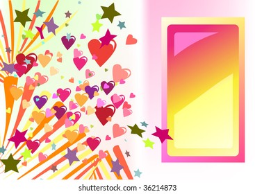floral funky background for text