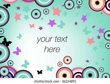 floral funky background for text
