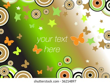floral funky background for text