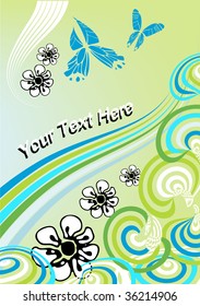 floral funky background for text