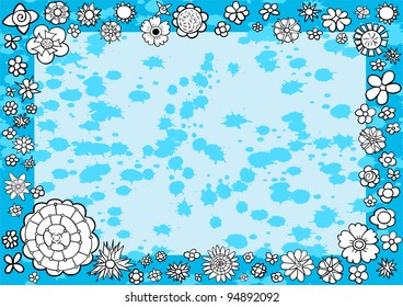 Floral funny frame