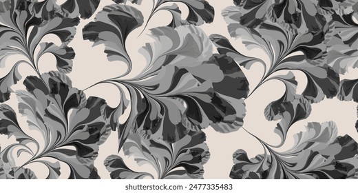 Floral garden fabric fashion. Creative bouquet branch seamless pattern. Vector illustration