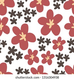 Floral garden seamless pattern