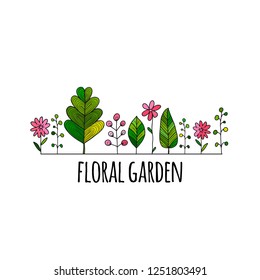 Floral garden, sketch for your design