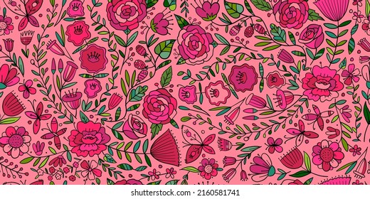 Jardín floral. Concepto de primavera Antecedentes. Patrón sin problemas para tu diseño.