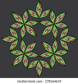floral geometric abstract spring design vector illustration