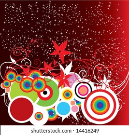 floral geometric background