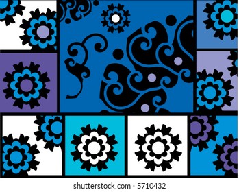 floral geometric background