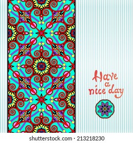 floral geometric background, vintage ornamental design template for card, book, postcard, ethnic style invitation and greeting card, beautiful retro brochure, geometric background in vintage style