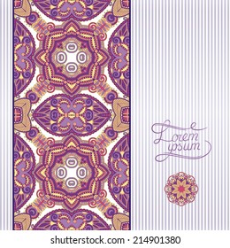 floral geometric background, vintage ornamental design template for card, book, postcard, ethnic style invitation and greeting card, beautiful retro brochure, geometric background in vintage style