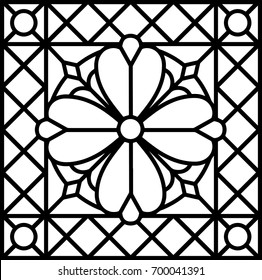 Stained Glass Pattern Flowers Images Stock Photos Vectors Shutterstock