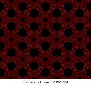 floral geometric decorative texture. decorative print. Vector illustration. for Valentine's day, Wedding, greeting invitations. red and black