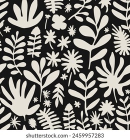 Floral and Geometric Elements Pattern