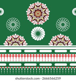 patrón étnico geométrico floral. Tela tribal nativa americana, Vector de ilustración de diseño para la impresión textil tejida, azulejo, motivo, alfombra, tarjetas de Navidad, Navidad, libros ilustrados, adorno indio boho sin costuras