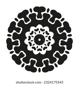 floral geometric isolated vector illustration