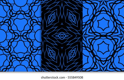 floral geometric lace ornament. Seamless vector illustration. For interior design, wallpaper