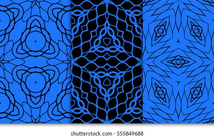 floral geometric lace ornament. Seamless vector illustration. For interior design, wallpaper