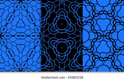 floral geometric lace ornament. Seamless vector illustration. For interior design, wallpaper