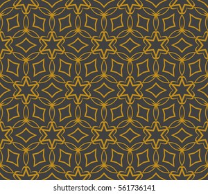 floral geometric lace ornament. Vector seamless pattern. Modern stylish design. Contemporary graphic. for design, wallpaper, invitation, fabric, textile, decor. grey, orange color