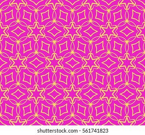 floral geometric lace ornament. Vector seamless pattern. Modern stylish design. Contemporary graphic. for design, wallpaper, invitation, fabric, textile, decor. pink, yellow color