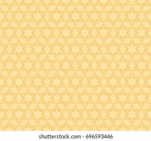 Floral Geometric Line seamless Pattern. Vector Illustration. Orange Color. For fabric print, textile, background