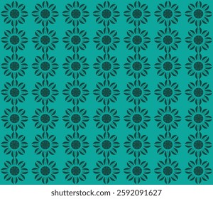 Floral geometric ornament pattern design. Seamless raster copy illustration. For interior design, wallpaper