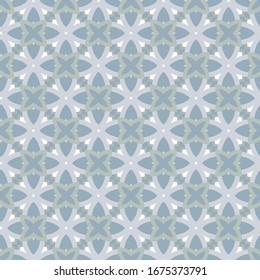 Floral geometric ornamental vector pattern. Seamless design texture.