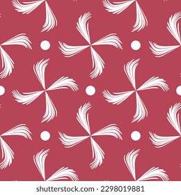 Floral geometric pattern. Abstract floral ornament. Fashionable template for design. Ornament for fabric, wallpaper, packaging. Seamless vector background. 