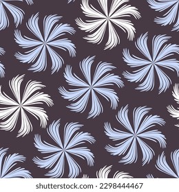 Patrón geométrico floral. Abstracto de adorno floral. Ilustración plana vectorial. Fondo vectorial impecable. 