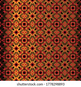 diseño de patrones geométricos florales de textura moderna y elegante. Baldosas geométricas repetidas con tela de fondo de papel pintado hexagonal.