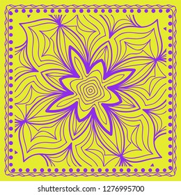 Floral Geometric Pattern for Fashion Design. Creative Vector Illustration. Color.