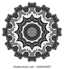 Floral Geometric Pattern with hand-drawing Mandala. Vector super illustration. For fabric, textile, bandana, scarg, print