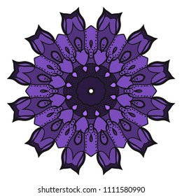Floral Geometric Pattern with hand-drawing Mandala. Vector super illustration. For fabric, textile, bandana, scarg, print