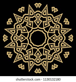 Blumengeometrisches Muster mit handgezeichnet Mandala. Vektorgrafik Super. Für Gewebe, Textilien, Bandana, Schals, Farbdruck