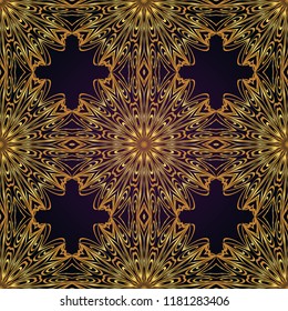 Floral Geometric Pattern with hand-drawing seamless. illustration. For fabric, textile, bandana, pillowcarpet print