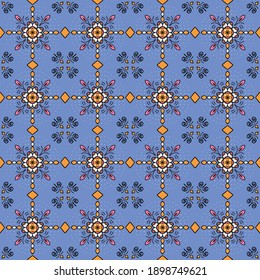 Patrón geométrico floral. Patrón de mosaico