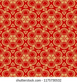 Floral Geometric pattern. Seamless texture color background. Element for design. Vector illustration.